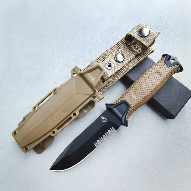 Bushcraft Knife Fixed - Pisau Lipat Luar Ruangan Multifungsi untuk