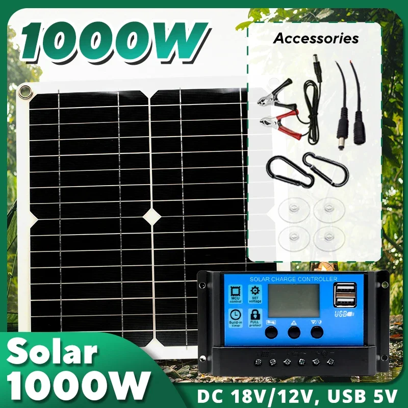 Solar Emergency Charger - Kit Panel Surya 1000W, Sel Surya