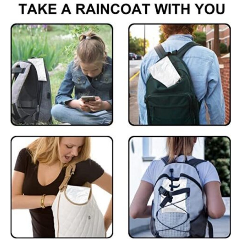Jas hujan tahan air sekali pak - Emergency Poncho Rain ulasan dan harga